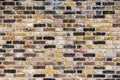 A old, weathered, patterned, brick wall. Royalty Free Stock Photo