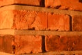 Old brick wall during sunset Royalty Free Stock Photo
