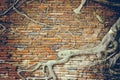 The old brick wall at the temple Royalty Free Stock Photo