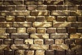 Old brick wall for texture or background, dark brown toned Royalty Free Stock Photo