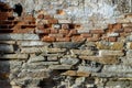 Old brick wall texture. Grunge background of aged stone surface Royalty Free Stock Photo