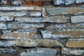 Old brick wall texture. Grunge background of aged stone surface Royalty Free Stock Photo