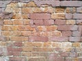 Old brick wall texture. red bricks. laying Royalty Free Stock Photo