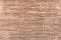 Old brick wall, old texture of red stone blocks closeup Royalty Free Stock Photo