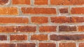 Old brick wall, old texture of red stone blocks closeup. The texture of the brick. Background of empty brick basement wall. Grunge Royalty Free Stock Photo