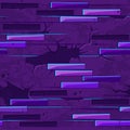 Old brick wall texture seamless. Neon Brick stones seamless pattern.