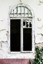 Old brick wall with window Royalty Free Stock Photo