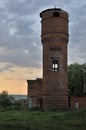 An Old Brick Water Tower, Built in the Early 1900s, Now Unused. Water Was Pumped to the Tank on Top From a Nearby Creek Royalty Free Stock Photo