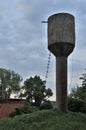 An Old Brick Water Tower, Built in the Early 1900s, Now Unused. Water Was Pumped to the Tank on Top From a Nearby Creek Royalty Free Stock Photo