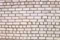 Old brick white color wall background. Light stone texture Royalty Free Stock Photo