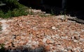 Old bricks from a destroyed building Royalty Free Stock Photo
