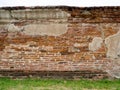 Old Bricks wall in Ayutthaya Historical Park, Wat Mahathat Thailand.