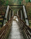 An old bridge along the path.