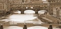 Old Bridge also called Ponte Vecchio on the Arno River in Floren Royalty Free Stock Photo