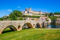 Old Bridge And Cathedral In Beziers, France Royalty Free Stock Photo