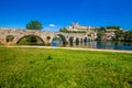 Old Bridge And Cathedral In Beziers, France Royalty Free Stock Photo