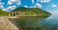 Old bridge on the Circum-Baikal Railway Royalty Free Stock Photo