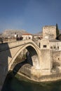 Old Bridge in the city of Mostar, Bosnia & Herzegovina Royalty Free Stock Photo