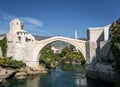 Old bridge famous landmark in mostar town bosnia and herzegovina