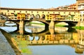 The old bridge view , Ponte Vecchio , Florence, Italy Royalty Free Stock Photo