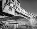 Old Bridge and Florence Lungarni at night. Panoramic cityscape in Autumn, Tuscany - Italy Royalty Free Stock Photo