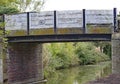 An old bridge on the Grand Union Canal at Lapworth in Warwickshire, England Royalty Free Stock Photo