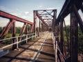 old bridge that has been weathered, a former bridge left over from world war