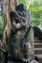 Old bridge and jungle at the Sacred Monkey Forest Sanctuary, Ubud, Bali Royalty Free Stock Photo