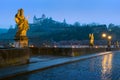 Old Bridge and Marienberg Fortress in Wurzburg, Germany