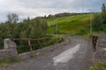 An old bridge over Glera river in Iceland Royalty Free Stock Photo