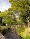 Old bridge over the river Royalty Free Stock Photo