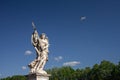 Old bridge over the Tiber River, Angel sculpture in Rome, Italy Royalty Free Stock Photo