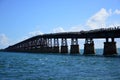 Old Bridge at the Overseas Highway, Florida Keys Royalty Free Stock Photo