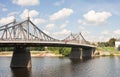 Old bridge through river Royalty Free Stock Photo