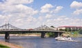 Old bridge through river Royalty Free Stock Photo