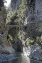 Old bridge in the Roya Valley Royalty Free Stock Photo
