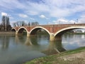 Old bridge in Sisak. Royalty Free Stock Photo