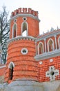 Old bridge in Tsaritsyno park in Moscow Royalty Free Stock Photo