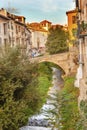 Old Bridge Walking Street River Rio Darro Albaicin Granada Spain