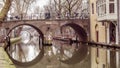 Old bridges in Utrecht, Netherlands Royalty Free Stock Photo