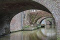 Old bridges of Oudegracht canal in Utrecht Royalty Free Stock Photo