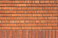 Old Bright, Red And Orange Brick Wall Texture. Strong Brickwork Seamless. Shabby Building Facade. Perfect Stonework Backdrop Royalty Free Stock Photo