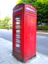 Bright Red Telephone Booth, London Royalty Free Stock Photo