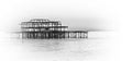 Old Brighton Pier in the sunset Royalty Free Stock Photo