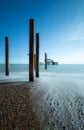 Old Brighton Pier Viewed from the Beach Royalty Free Stock Photo