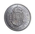 Old British half crown coin Royalty Free Stock Photo