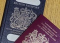 Old British Passport and New European Passport Royalty Free Stock Photo