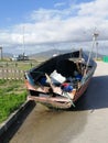 Old broken and abandoned boat