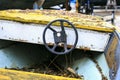 Old and broken boat in repair Royalty Free Stock Photo