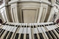 Old and broken church organ - keyboard Royalty Free Stock Photo